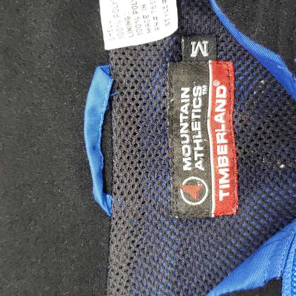Timberland Mountain Athletics jacket men's medium blue mesh lined FLAWS - Picture 5 of 16